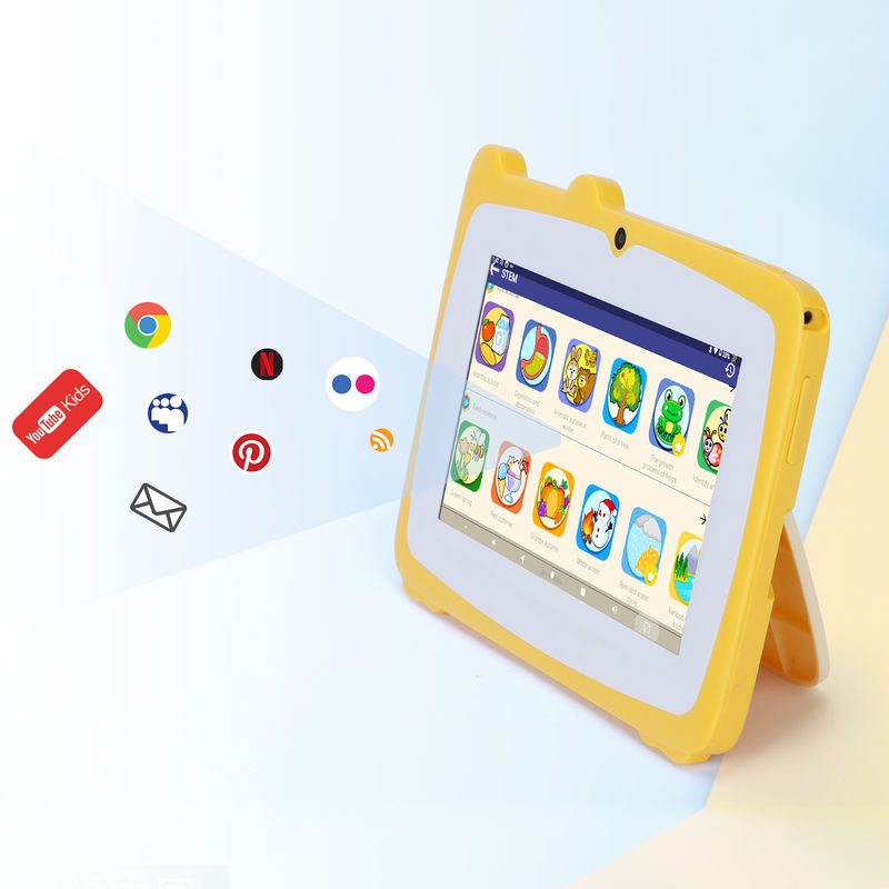 C Idea 7 polegadas crianças touch screen tablets câmeras duplas tela de alta definição 2+32G amarelo