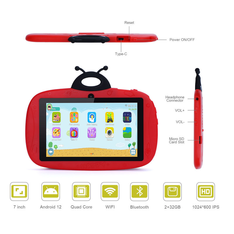 C ideia Android 12 Kids tablet Expand 512GB Dual Camera 7 polegadas tablet PC CM77