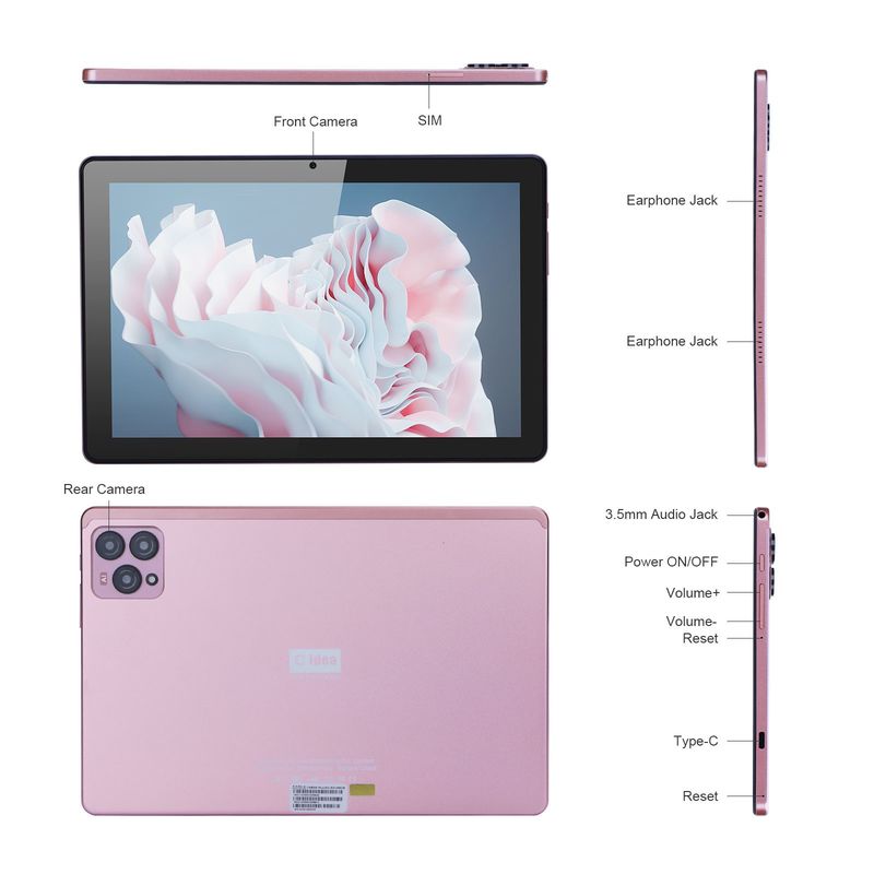 C ideia 8GB RAM 10 polegadas Tablet PC 256GB ROM TF 256GB Expandivel 1280×800 IPS tela 10000mAh Bateria CM 8000plus