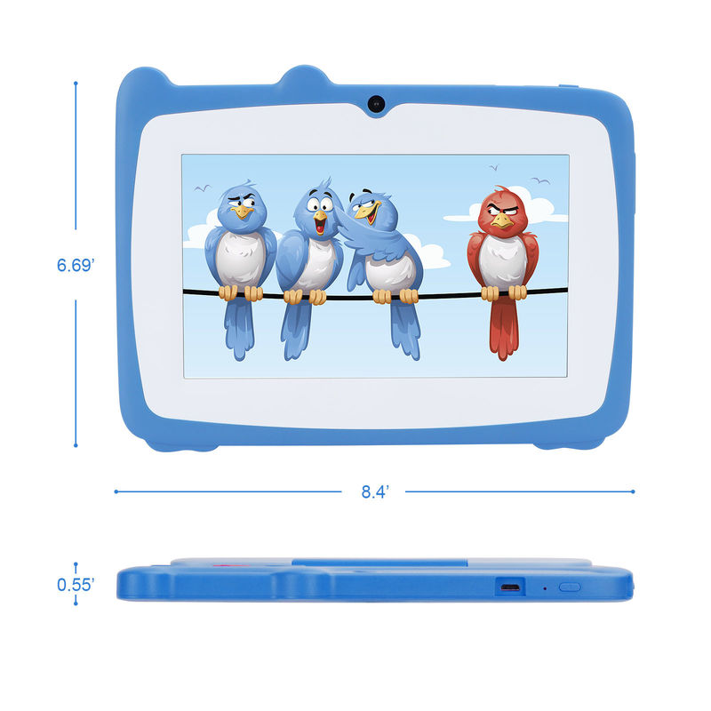 C idéia Estudar Tablet Kidspad 7 polegadas com caixa amigável para crianças 4GB + 64GB Quad Core 600 X 1024 IPS CM80 Azul