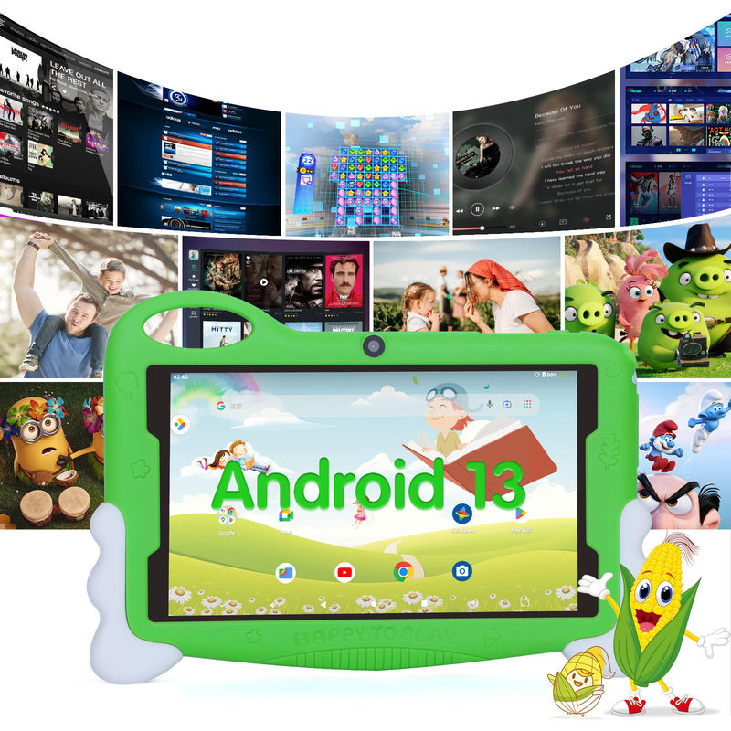 C idea Kids Student Study Tablet 7 polegadas Cute Long Battery Life 32GB Armazenamento 2MP + 5MP Dual Câmera CM90 Verde