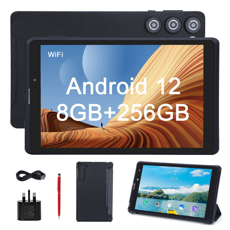 C idea Adultos Preto Android 8 polegadas Tablet PC CM835 MTK Chip 256GB Grande armazenamento Suporte GPS