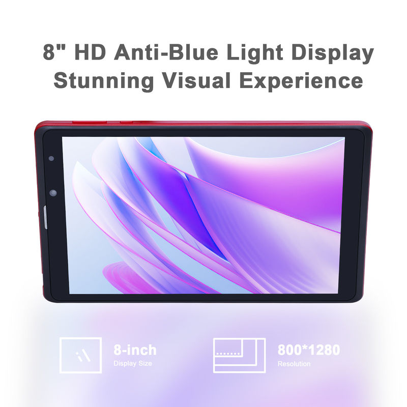 C ideia Android 8 polegadas Tablet PC 256GB Grande capacidade de armazenamento 5MP + 8MP câmeras 8000mAh duração da bateria leitura CM835 Vermelho