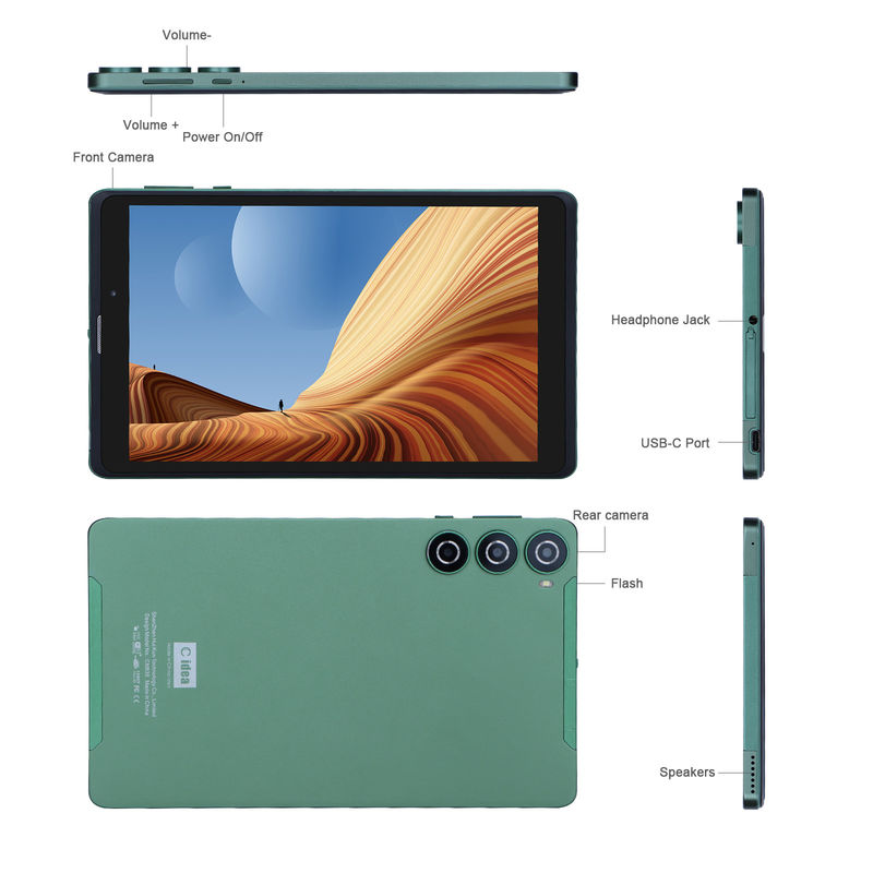 C idéia Sim Suporte Green Tablet PC 8GB RAM 256GB ROM 800x1280 IPS HD Display Tablet com caixa CM835