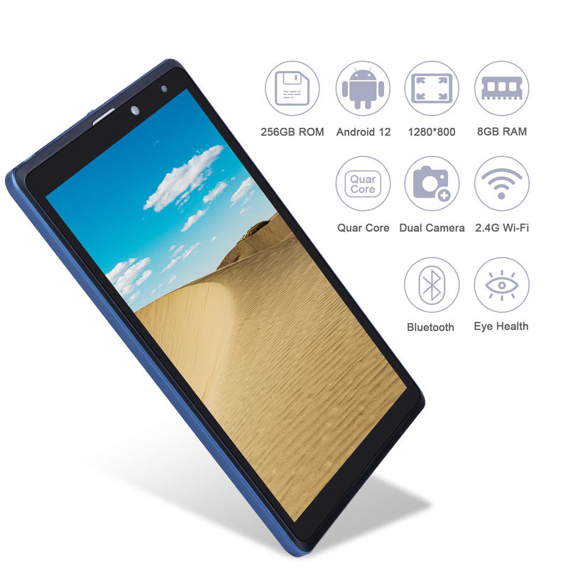 C Idea Azul 8 polegadas Tablet PC Grande armazenamento Dual câmeras Tabletes de metal para leitura Vigilância
