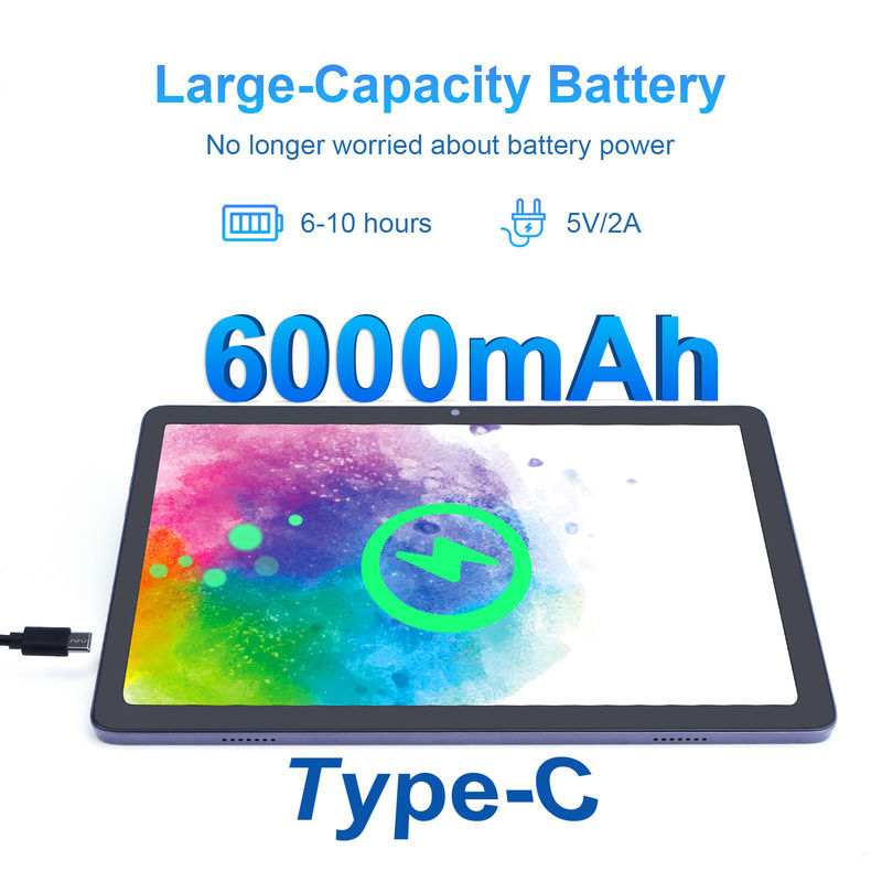 C Idea Tablet Android com câmera dupla 6000mAh Google Certificado 10,1 polegadas Tablet P1200
