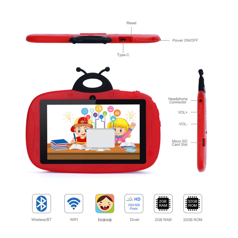 C Idea Wifi Tablet Para Crianças 7 polegadas Smart Tablet PC Para Aprendizagem de Pequenos Com Caso CM76