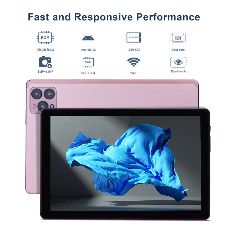 C ideia 10 polegadas Android 12 Tablet 8GB RAM 256GB ROM Modelo CM8000PLUS Rosa