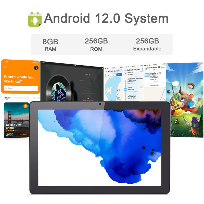 C Idea 9,7 polegadas Android 12 Tablet 8GB RAM 512GB ROM Modelo CM7800 Rosa