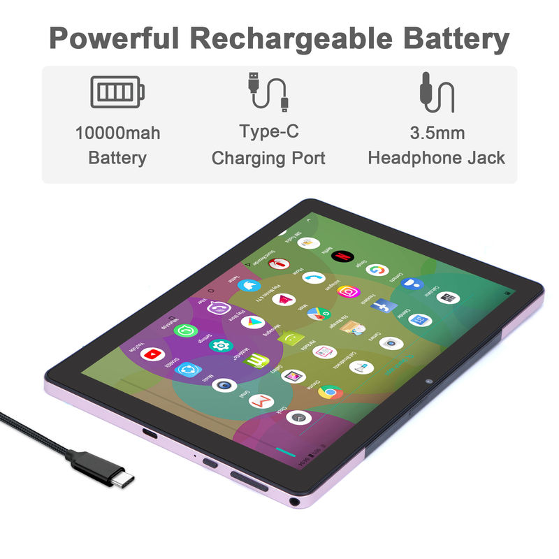 C Idea 9,7 polegadas Android 12 Tablet 8GB RAM 512GB ROM Modelo CM7800 Rosa