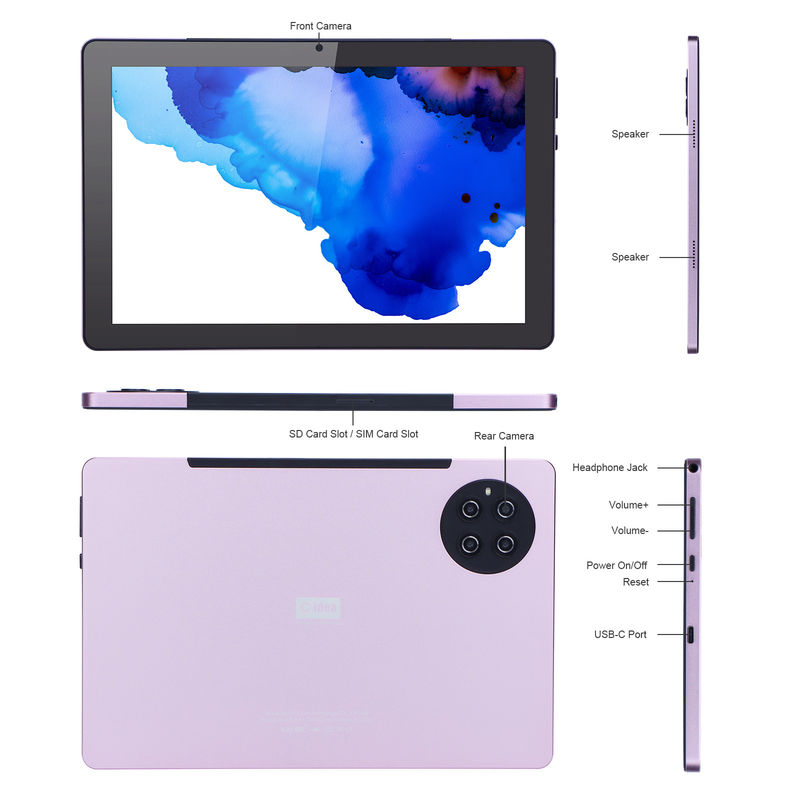 C Idea 9,7 polegadas Android 12 Tablet 8GB RAM 512GB ROM Modelo CM7800 Rosa