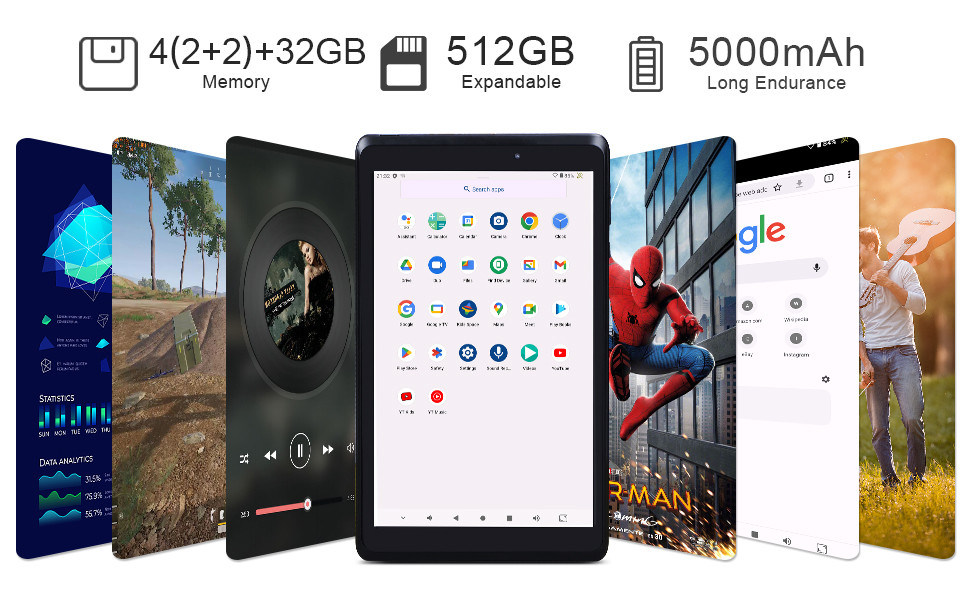 C idea Youth 8 Inch Tablet Android 13 com tela de luz azul, Wi-Fi, 32GB + 64GB, 800*1280 IPS incell CM826
