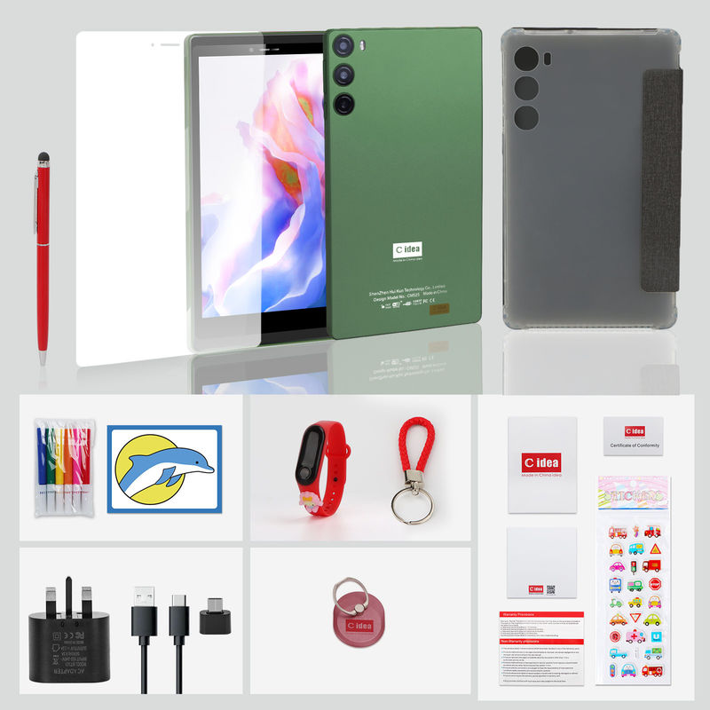 C Idea Tablet de 7 polegadas de tela sensível ao toque com SIM para estudantes CM525 Verde