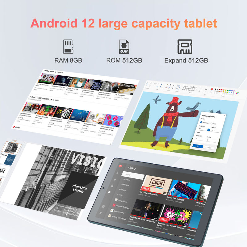 C ideia 9 polegadas Android 12 Tablet 8GB RAM 512GB ROM 5MP + 8MP Dual Camera WIFI Tablet com SIM CM915 (verde)