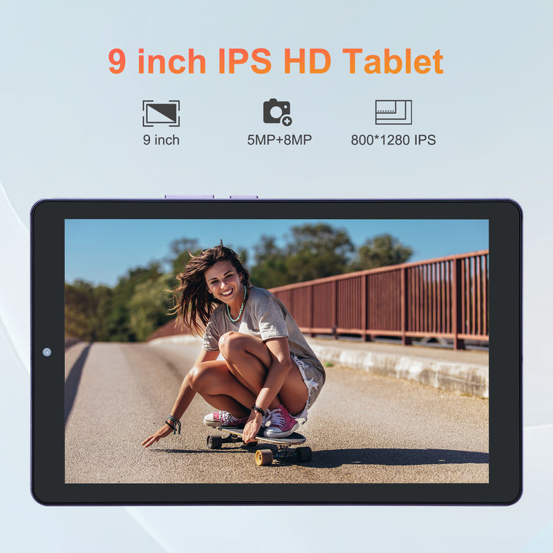 C ideia 9 polegadas Android 12 Tablet 8GB RAM 512GB ROM 5MP + 8MP Dual Camera WIFI Tablet com SIM CM915 (Purple)