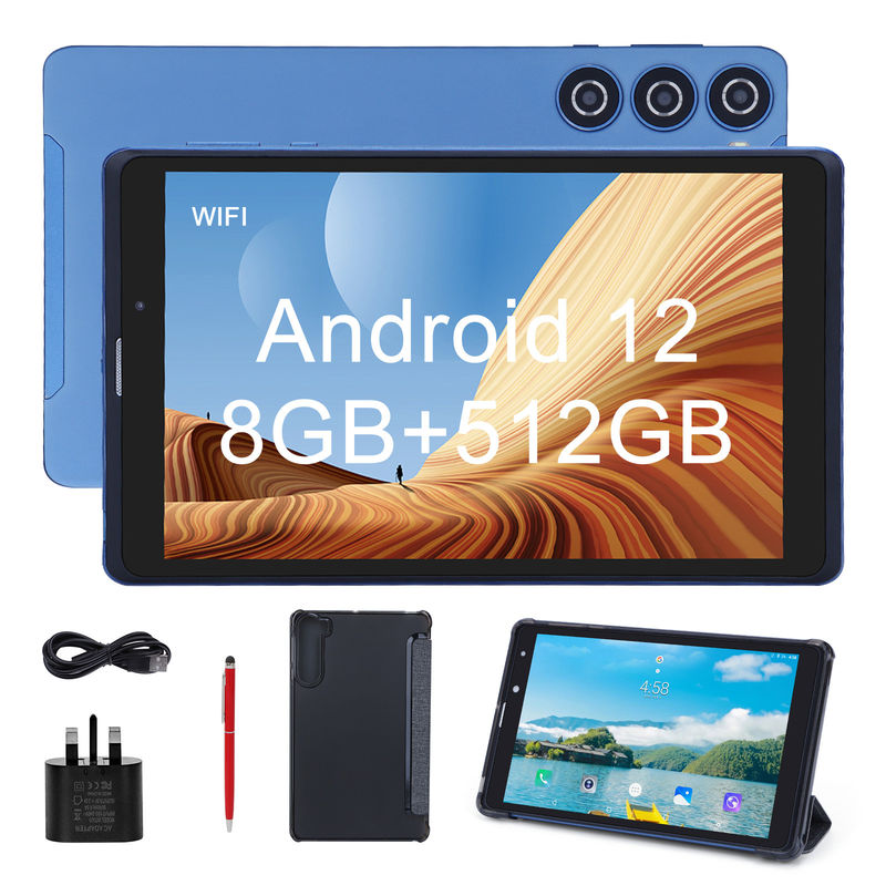 C ideia 8 polegadas Android Tablet PC fabricante com Android 12 Quad Core 8GB + 512GB armazenamento IPS HD Display CM835 ((azul)
