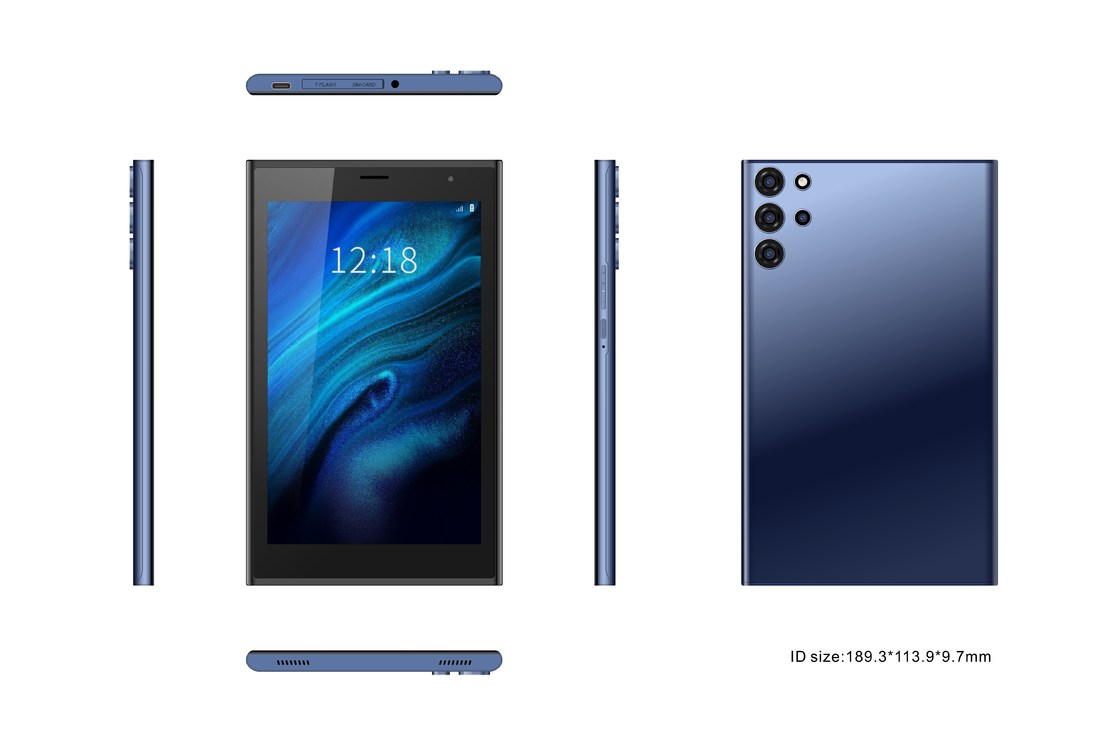 C idea Smart Tablet PC 7 com caixa 6GB+128GB Expandivel 512GB Armazenamento Dual 5MP+8MP Câmera CM522 (Azul)