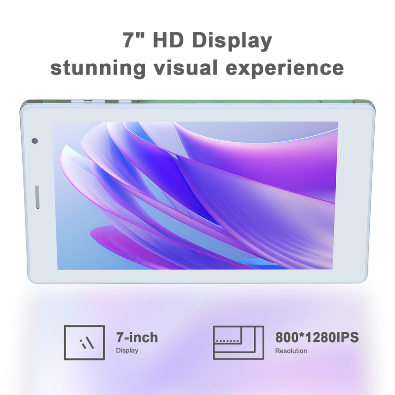 C ideia 7 polegadas Android Smart Tablets 8+512GB Quad Core WiFi Tablet HD Touch Screen CM513 ((verde)