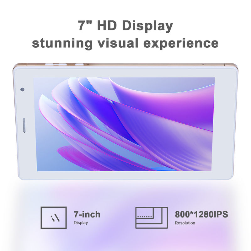 C ideia 7 polegadas Android Smart Tablets 8+512GB Quad Core WiFi Tablet HD Touch Screen CM513 ((Ouro)