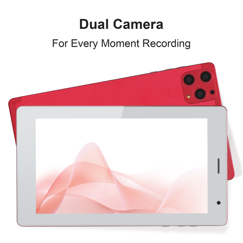 C idea 7 Inch Tablet PC 8GB RAM 512GB ROM Quad Core Processor Dual Camera WiFi/BT para adolescentes com caixa CM513 (vermelho)