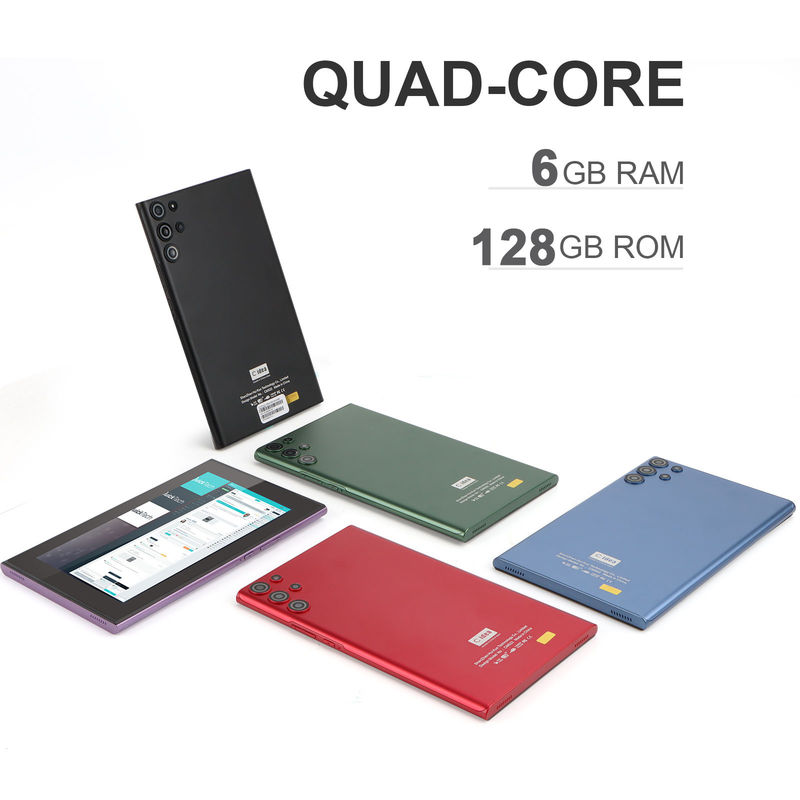 C ideia Android 7 Inch Tablet PC com 6 RAM + 128 ROM Armazenamento 6000mAh duração da bateria para crianças e adultos CM522 Vermelho