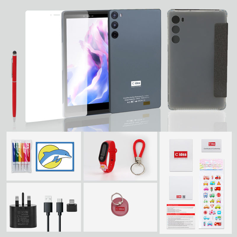 C Idea School Tablet 512GB Android 12 Com Suporte SIM Smart Tablet PC CM525 Cinza