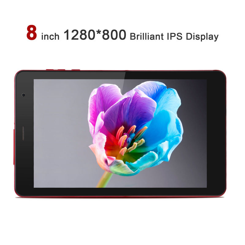 C ideia Android 8 polegadas Tablet PC Android 12 Tablet 512GB Tablet de armazenamento PC Quad Core Processador CM813 vermelho