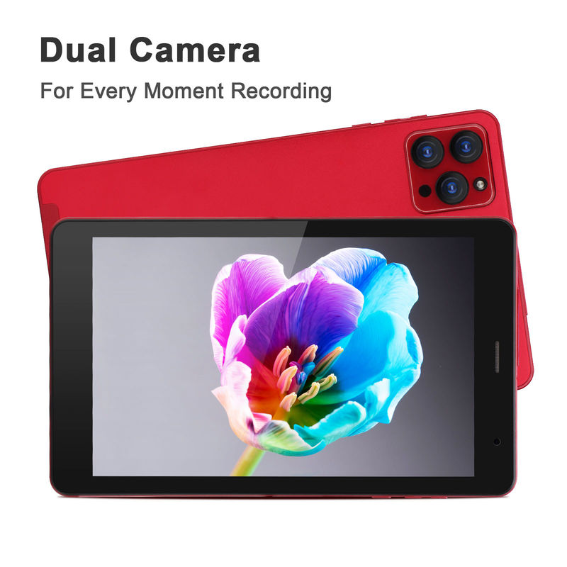 C ideia Android 8 polegadas Tablet PC Android 12 Tablet 512GB Tablet de armazenamento PC Quad Core Processador CM813 vermelho
