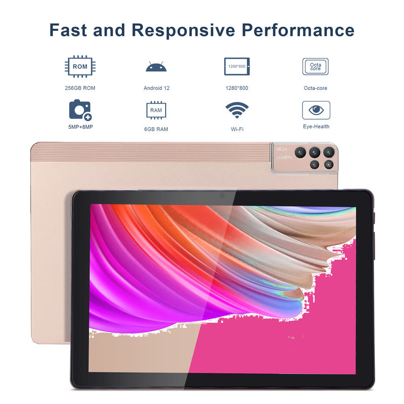 C Idea Tablet PC de 10 polegadas Android 12 Tablet 6GB RAM 256GB ROM 6000mAh Bateria IPS HD Touch Screen CM7000PLUS