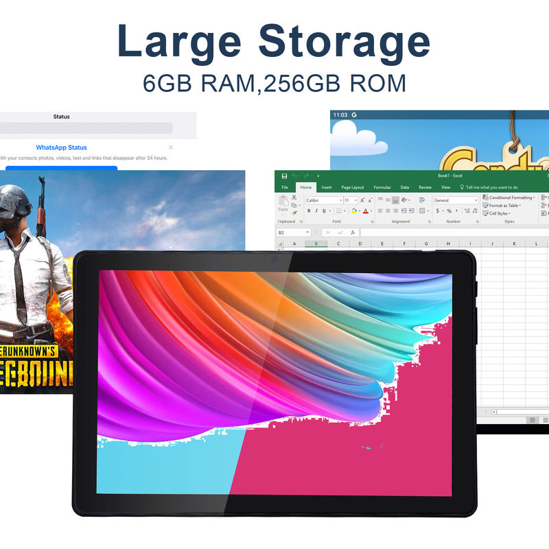 C ideia 800x1280 IPS 10 polegadas Tablet PC com caixa 256GB ROM Quad Core Dual 5MP+8MP Câmera HD IPS Display CM7000 Preto
