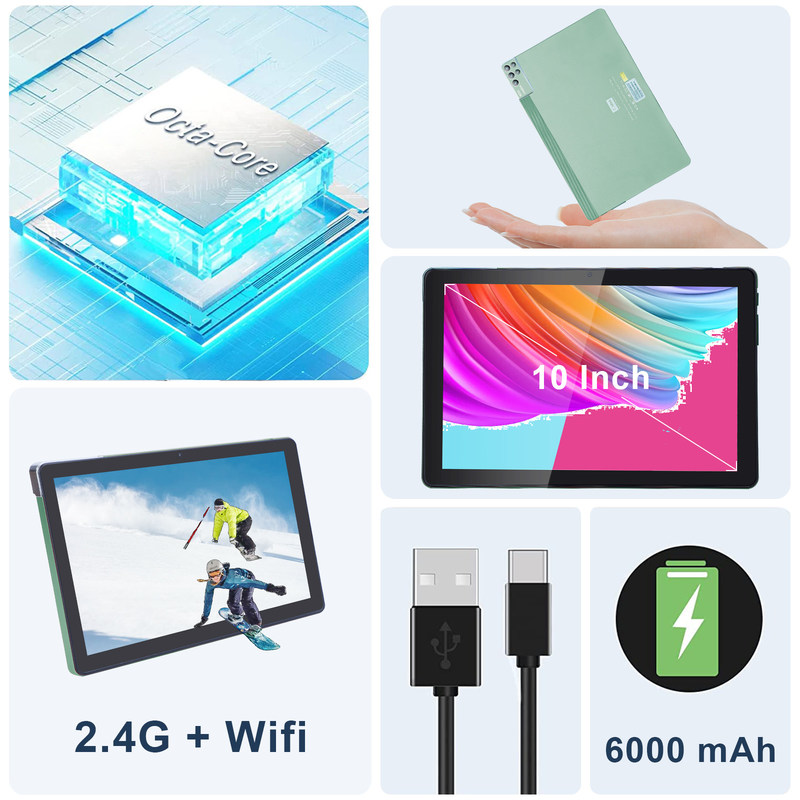C ideia 6+256GB 800x1280 IPS Tablet PC de 10 polegadas com caixa Quad Core Dual 5MP+8MP Câmera HD IPS Display CM7000