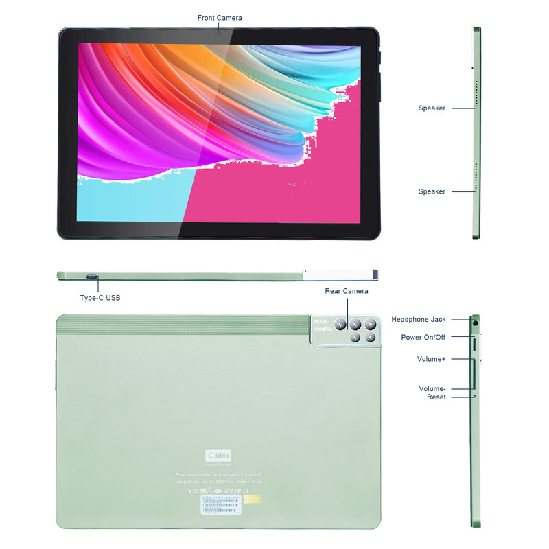 C ideia 6+256GB 800x1280 IPS Tablet PC de 10 polegadas com caixa Quad Core Dual 5MP+8MP Câmera HD IPS Display CM7000