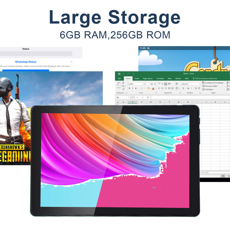 C ideia 6+256GB 800x1280 IPS Tablet PC de 10 polegadas com caixa Quad Core Dual 5MP+8MP Câmera HD IPS Display CM7000