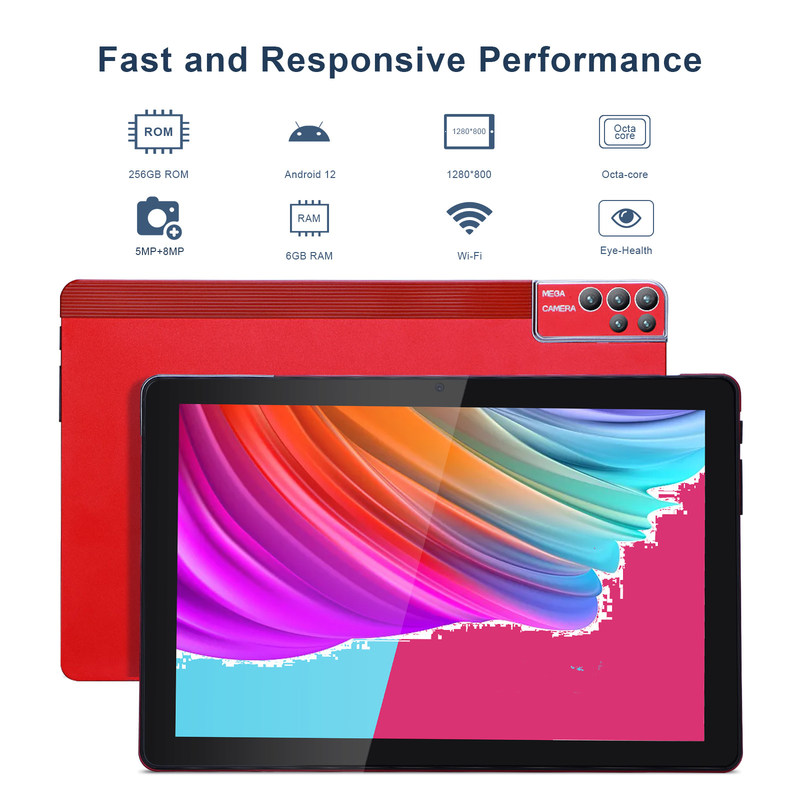 C Idea Tablet PC de 10 polegadas Android 12 Tablet 6GB RAM 256GB ROM 6000mAh Bateria IPS HD Touch Screen CM7000PLUS