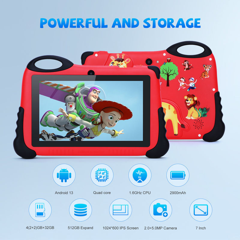 C Idea Android 13 Kids Tablet 4+32GB Tablet educacional para estudantes Dual câmera CM92