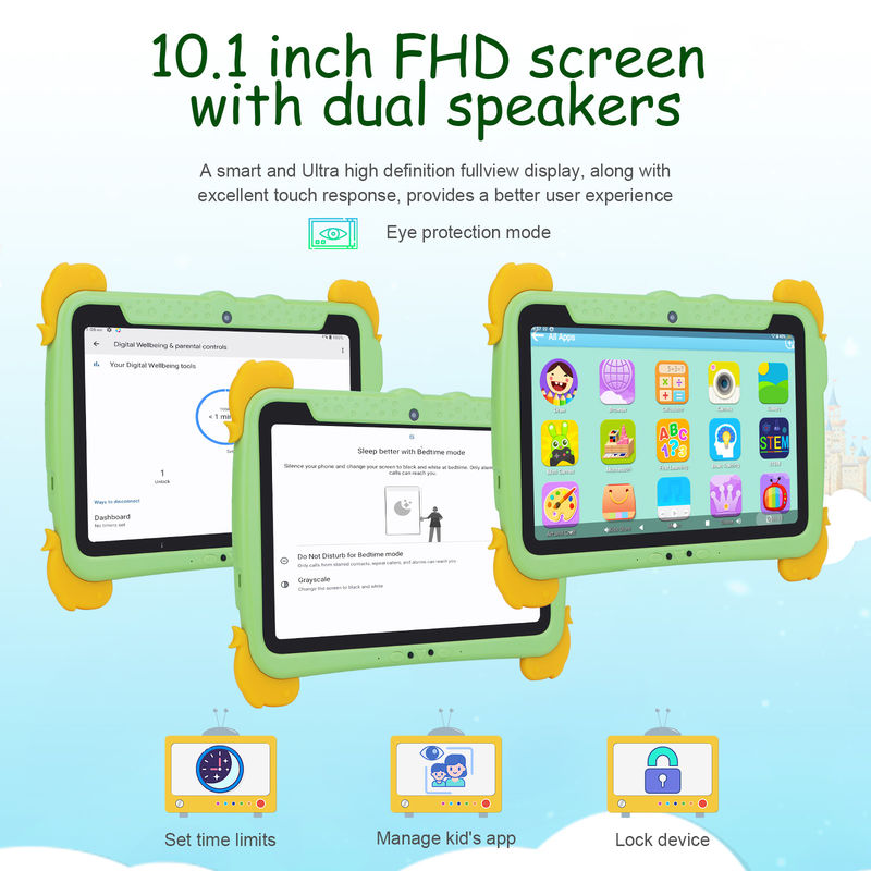 C ideia 10,1 polegadas Kids Tablet PC Com Caso Proteção para Olhos ips HD Screen Pre-Instalar IWAWA P1150