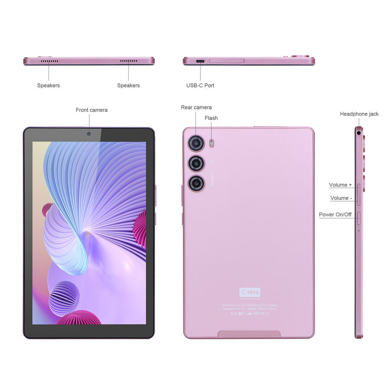 C ideia 256GB ROM 9 polegadas Tablet PC Wi-Fi Bluetooth com microfone com slot de cartão SIM 5G WIFI Tablet com GPS CM925Pink