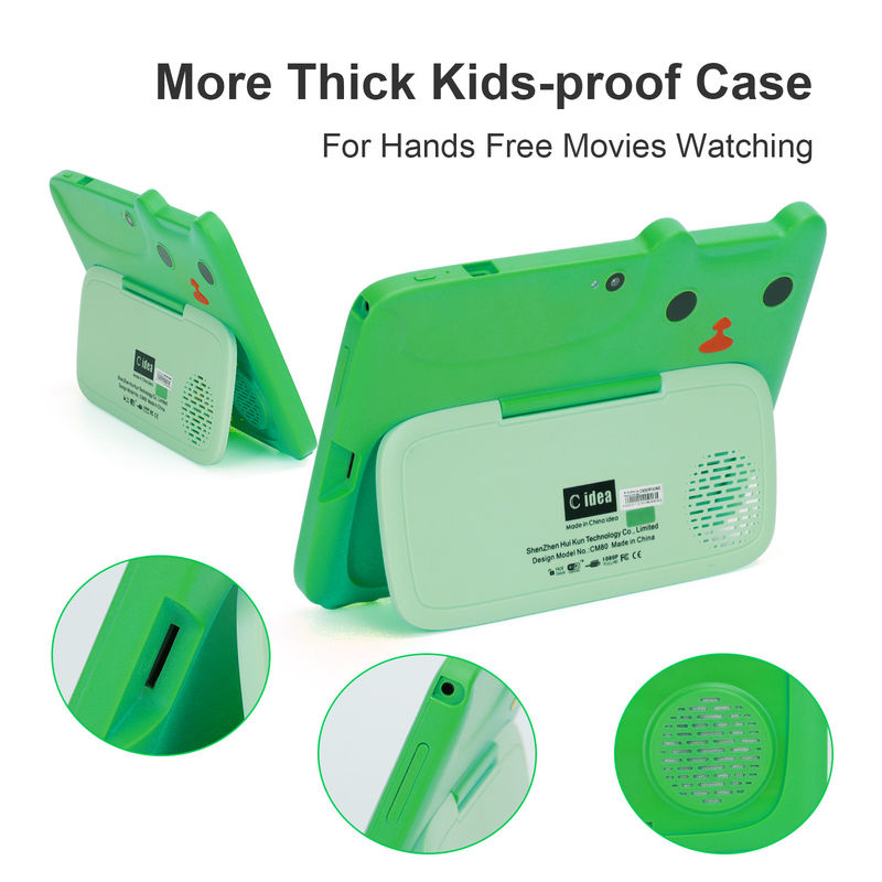 C idea Verde 7' HD Display Android 9 Tablet infantil com caixa à prova de choque Bateria 5000mAh CM80 Verde