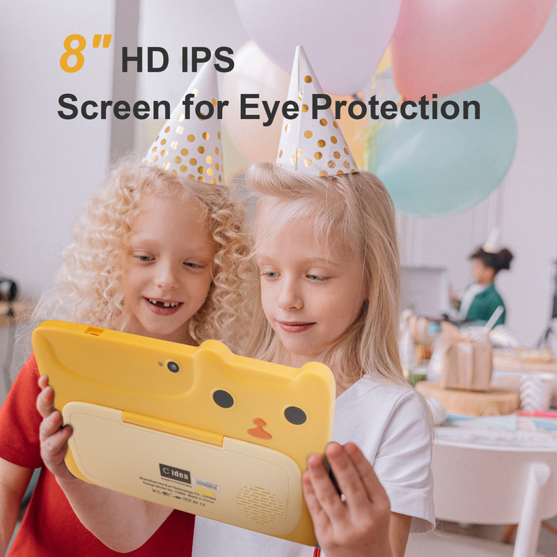 C ideia 7 polegadas Android Kids Learning Tablet 64GB + 32GB armazenamento expansível HD câmera dupla 2MP + 2MP CM80 Amarelo
