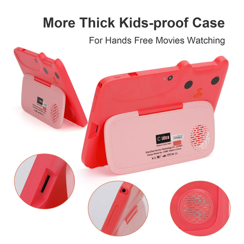 C ideia Educativo 7 polegadas tablet Kidspad com caixa à prova de crianças Bateria grande 5000mAh IWAWA pré-instalado CM80Red