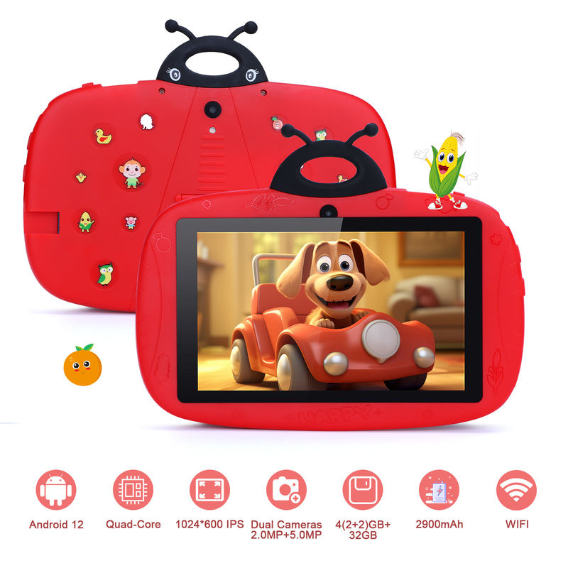 C IdeaPedrinho Aprendizagem C Idea Tablet WIFI de 7 polegadas Android 12 32GB+32GB Armazenamento expansível CM77Red