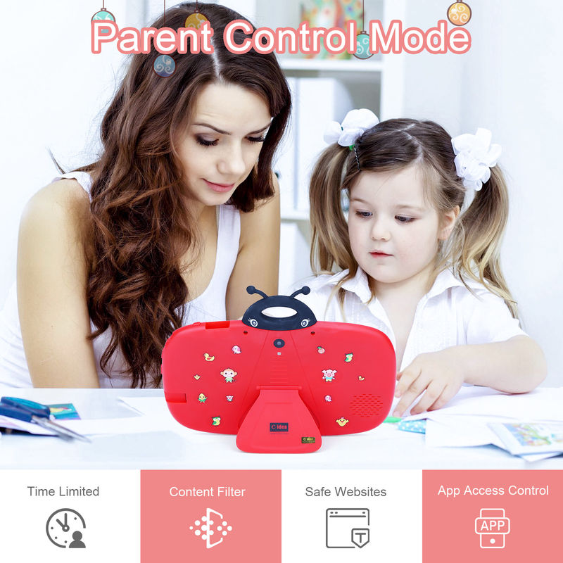 C IdeaPedrinho Aprendizagem C Idea Tablet WIFI de 7 polegadas Android 12 32GB+32GB Armazenamento expansível CM77Red