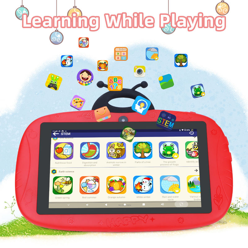 C IdeaPedrinho Aprendizagem C Idea Tablet WIFI de 7 polegadas Android 12 32GB+32GB Armazenamento expansível CM77Red