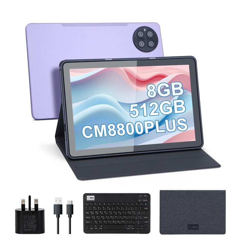 C ideia 8GB RAM 512GB ROM Smart Tablet PC com teclado e mouse CM8800plus