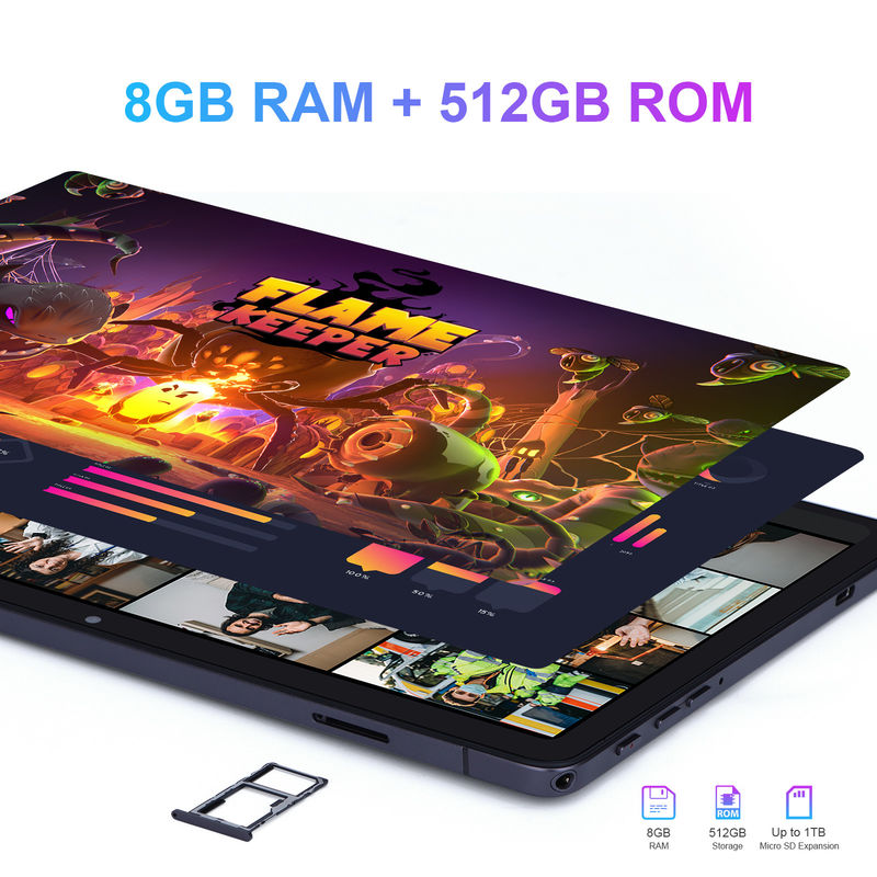 C ideia Android Tablet 10,1 polegadas Dual Camera 8GB RAM 512GB WIFI 5G Tablet com teclado mouse Suporte SIM para escola