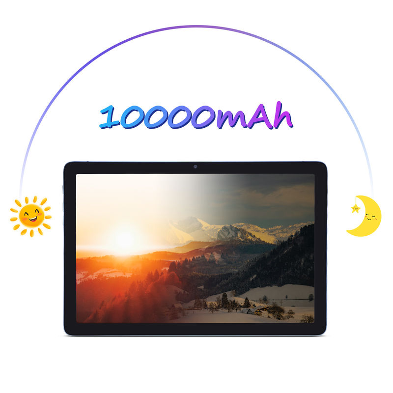 C idea 10.1 Inch Smart Tablet 10000mAh Bateria 8GB + 512GB com teclado Bluetooth e suporte SIM para educação e aprendizagem
