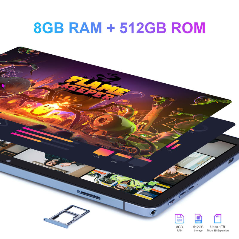 C ideia Android Tablet 10,1 polegadas Grande tela 8GB RAM 512GB WIFI 5G Tablet com teclado mouse Suporte SIM para estudante