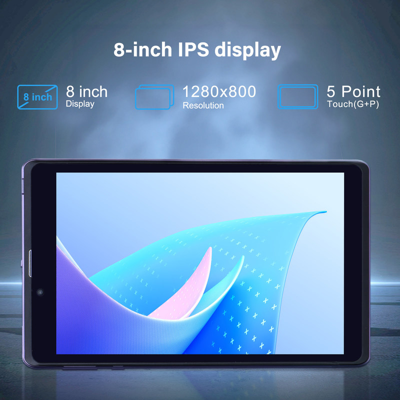 C Idea Portable 8 In Android Tablet PC 8 GB de RAM 512 GB Android 12 Tablet IPS HD Display Quad Core CM818-Purple