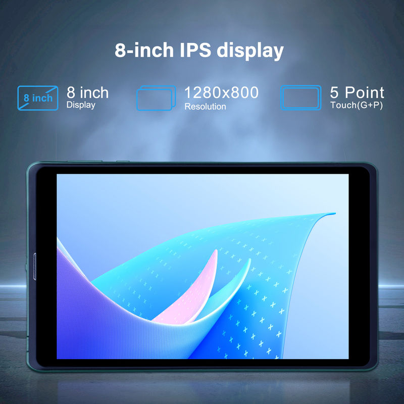 C ideia 8 polegadas Android Tablet PC Com Android 12 OS Quad Core CPU 8GB RAM 512GB armazenamento IPS HD Display CM818-verde