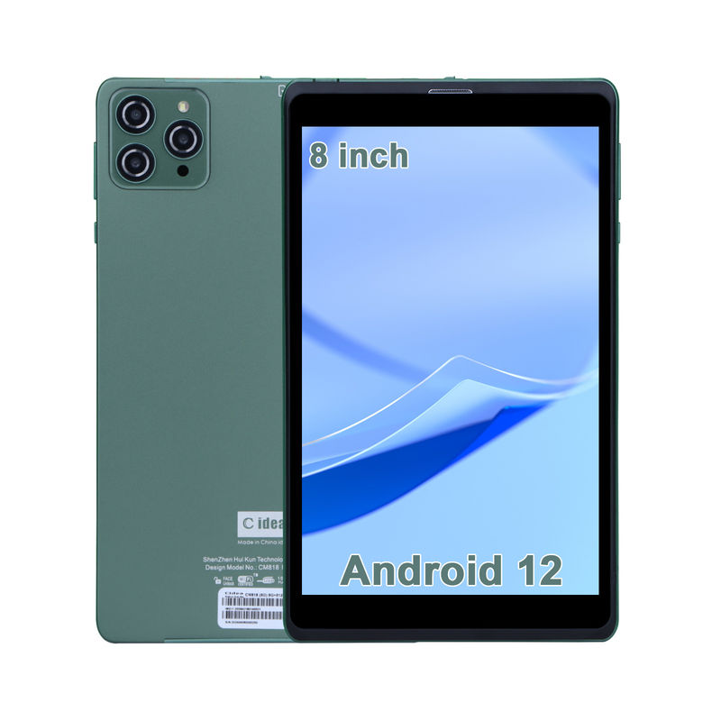 C ideia 8 polegadas Android Tablet PC Com Android 12 OS Quad Core CPU 8GB RAM 512GB armazenamento IPS HD Display CM818-verde
